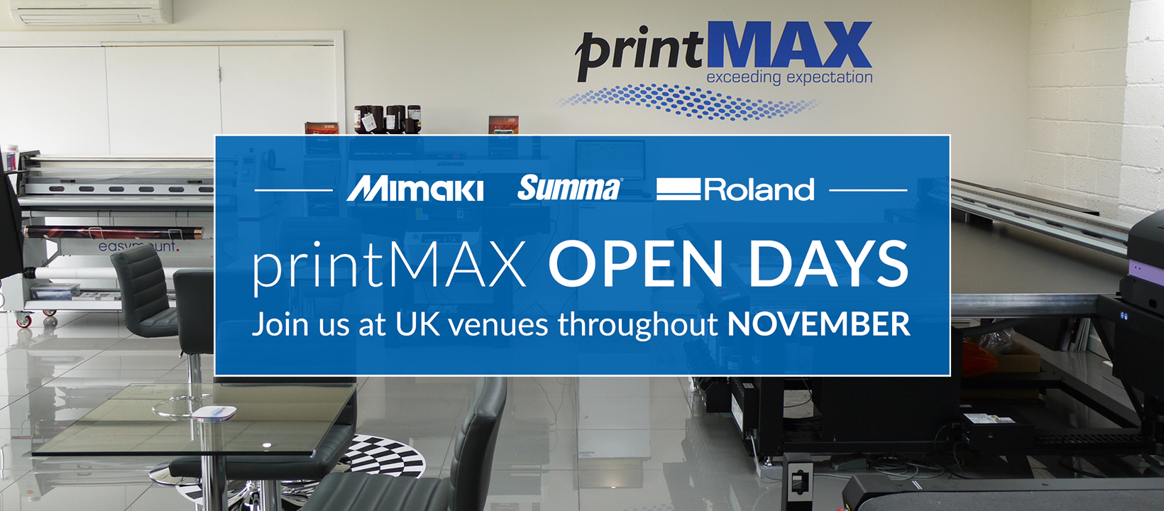 printMAX November Open Days printMAX November Open Days Banner